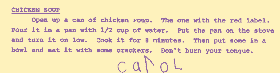 Chicken Soup by Carol