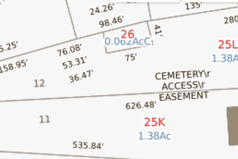 GIS Map of Cemetery Lot