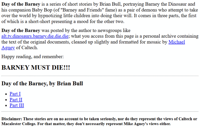 Day of the Barney