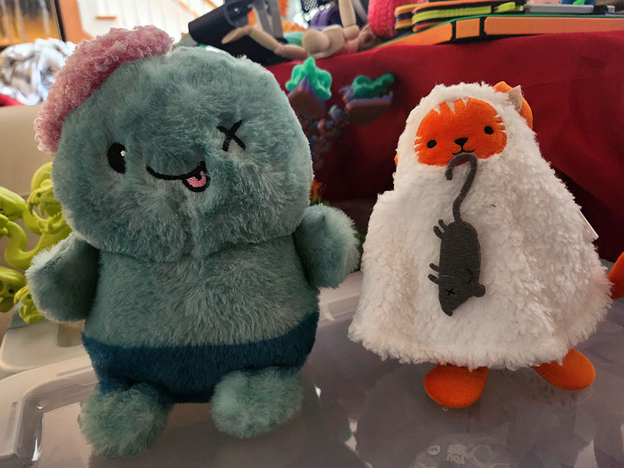 Zombie and Kitty Plushes