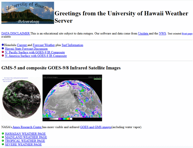 University of Hawaii Meteorology Department