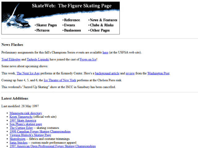 SkateWeb: The Figure Skating Page