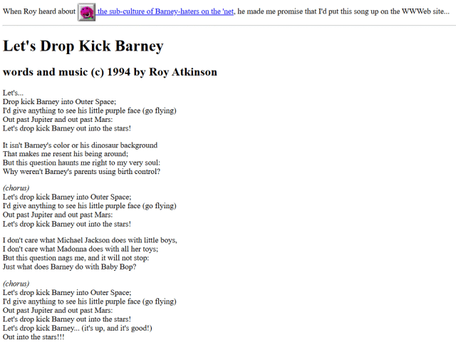 Let's Drop Kick Barney