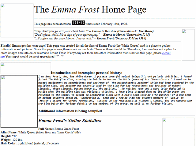 The Emma Frost Home Page